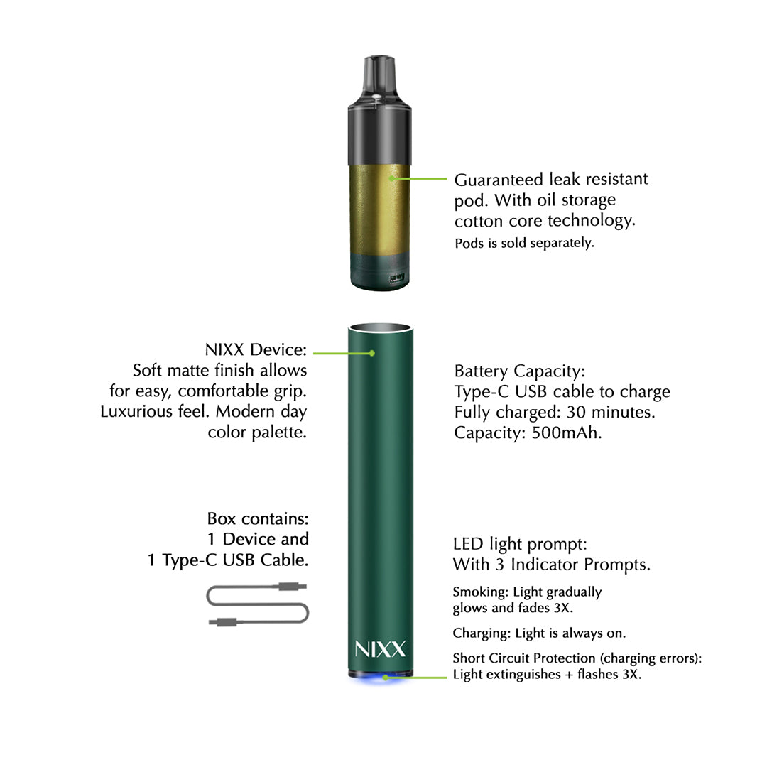 NIXX Vape Pen - Rechargeable E-Cigarette